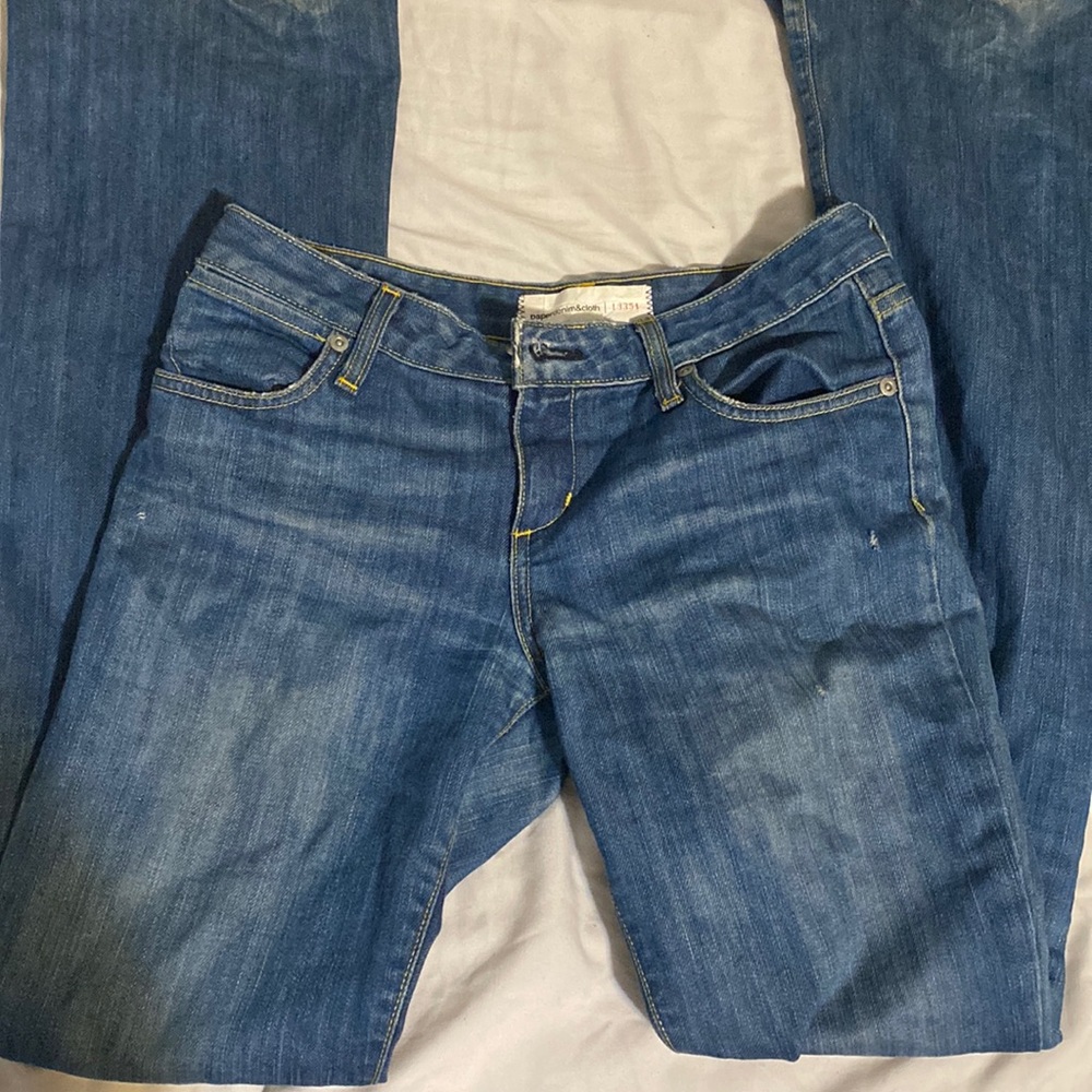 vintage low rise flare jeans